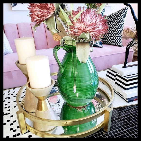 10k Gold, Cryatal Quartz Chakra Necklace - Picture 7 of 8